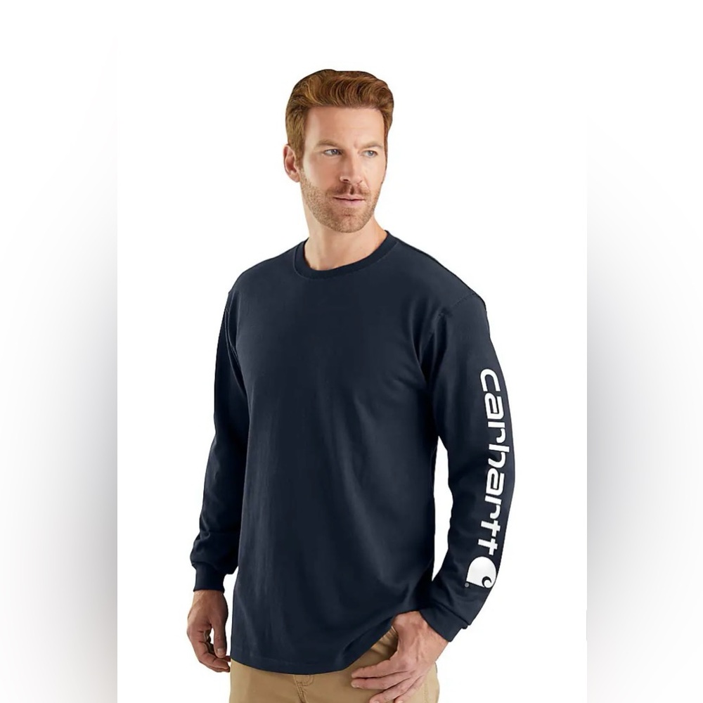 Carhartt LOOSE FIT HEAVYWEIGHT LONG-SLEEVE LOGO SLEEVE GRAPHIC T-SHIRT